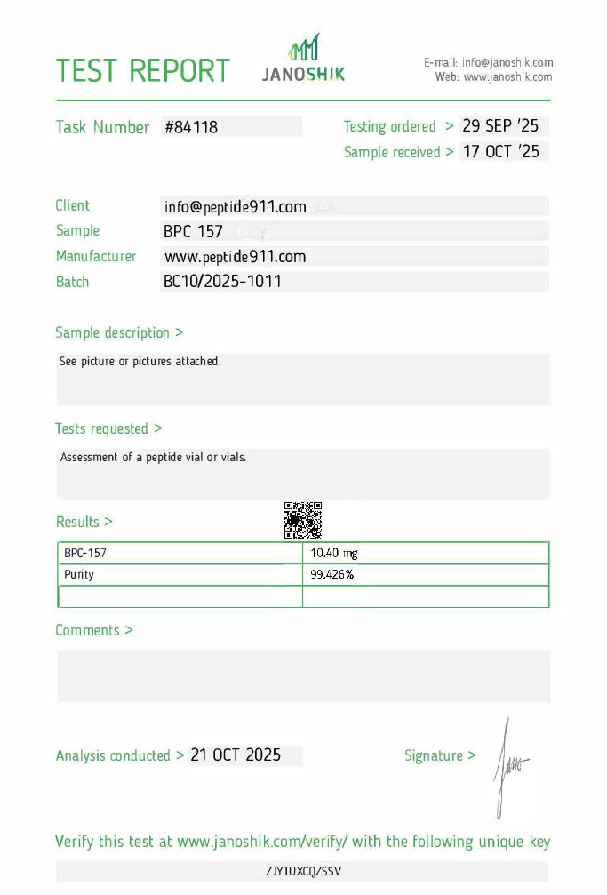 BPC-157 10mg Research Peptide | Fast US Shipping | Peptide911 - Image 2